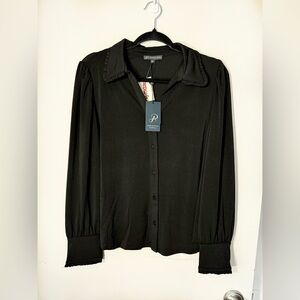 Adrianna Papell Black Blouse